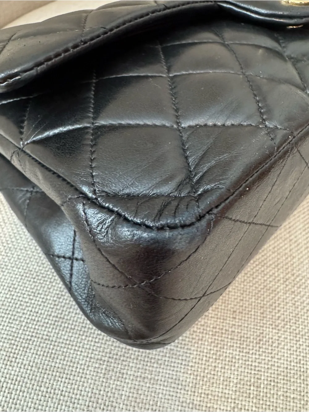 Chanel Medium Black Lambskin Classic Double Flap Bag